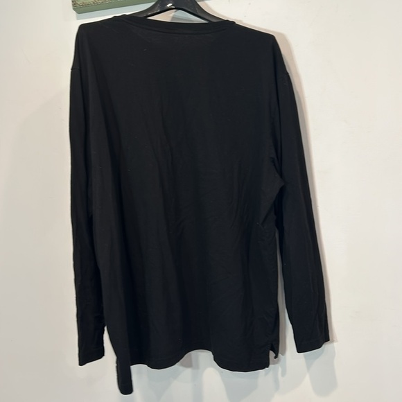 No boundaries plus size 3X long sleeve classic T-shirt chest pocket solid black - Picture 4 of 4